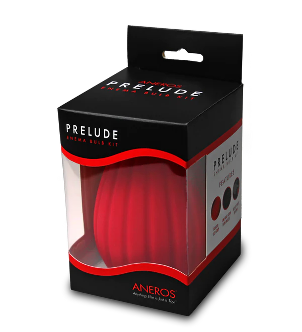 Sex toys for sensual delight-Aneros ''Prelude'' Enema Bulb Kit -Red