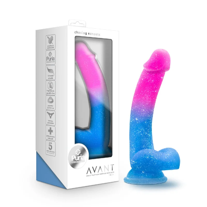 prime-life-dildo-Avant By Blush® | Chasing Sunsets Mermaid: Artisan 8 Inch Dildo with Suction Cup Base - Made with Smooth Ultrasilk® Purio™ Silicone