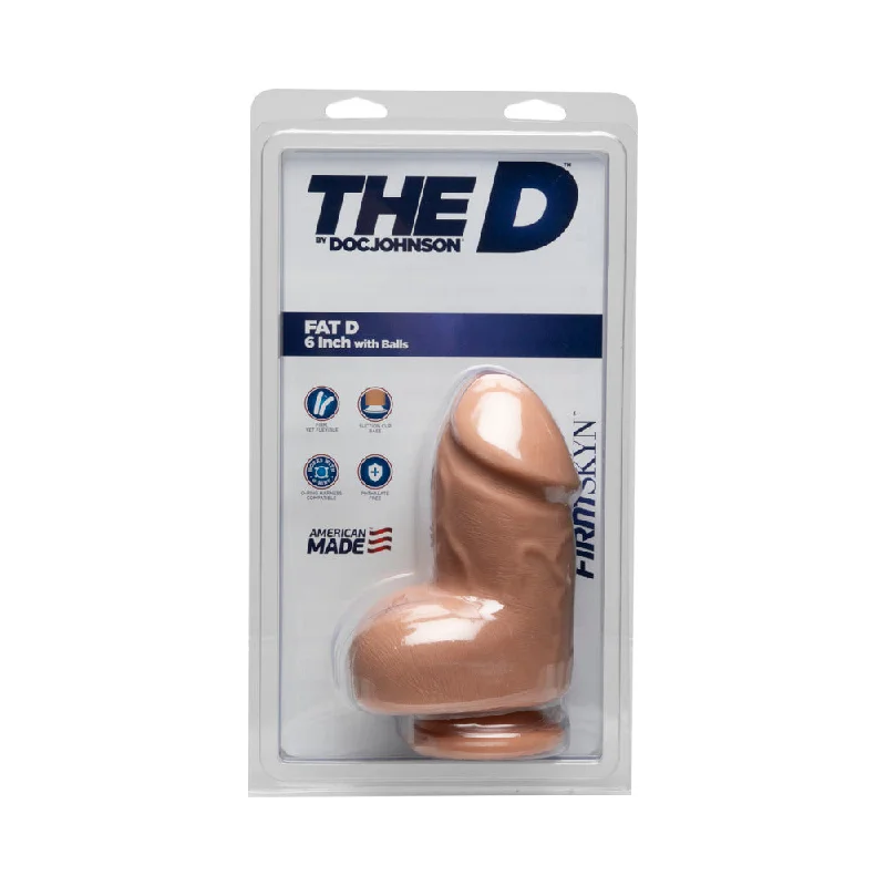 Silicone toys with calm waves-The D - Fat D - 6in w/ Balls - FIRMSKYN Vanilla