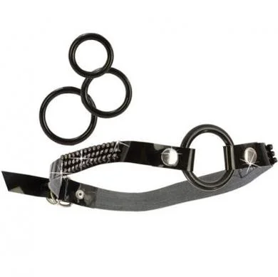 BDSM toy chain pulses-Bound By Diamonds Open Ring Gag