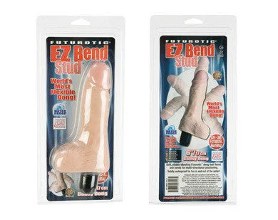 Vibrator soft flow-Futurotic EZ Bend Stud Ballsy 5.5-inch - Ivory