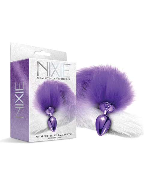 BDSM toy kit durabilities-Nixie Metal Butt Plug With Fur Tail