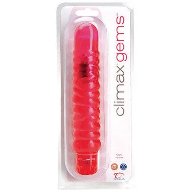 Vibrator soothing feel-Climax Gems Vibrator 8-inch - Ruby Ripple