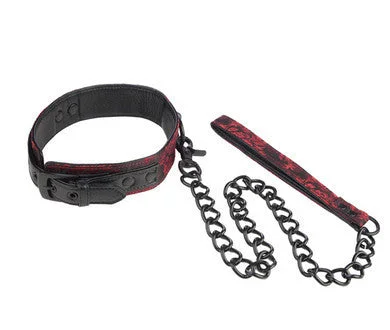 BDSM toys for quiet play-Scandal Collar With Leash