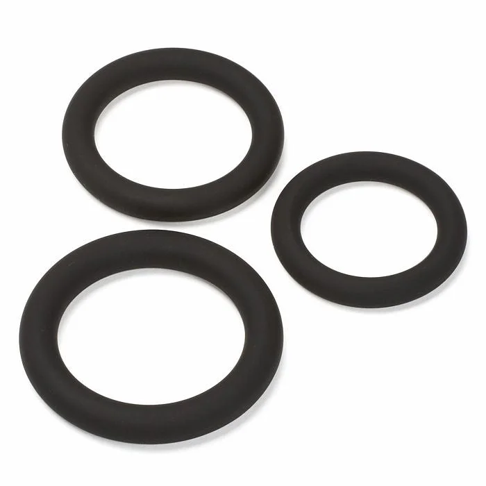 cock ring haze-CLOUD 9 SILICONE C-RINGS 3 PCS BLACK