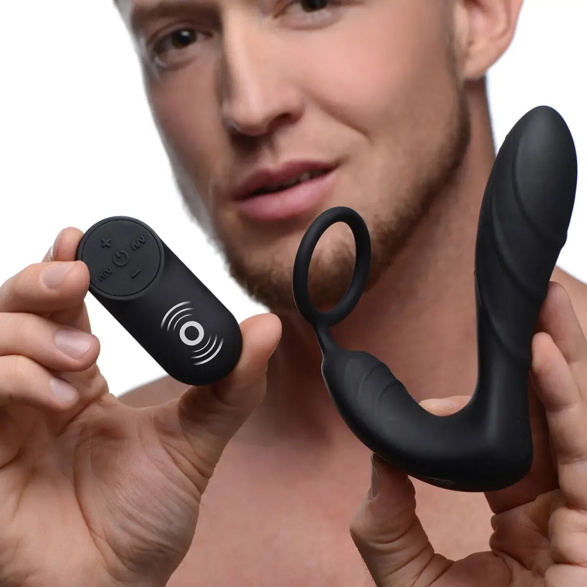 Vibrator mini fit-Silicone Prostate Vibrator and Strap with Remote Control