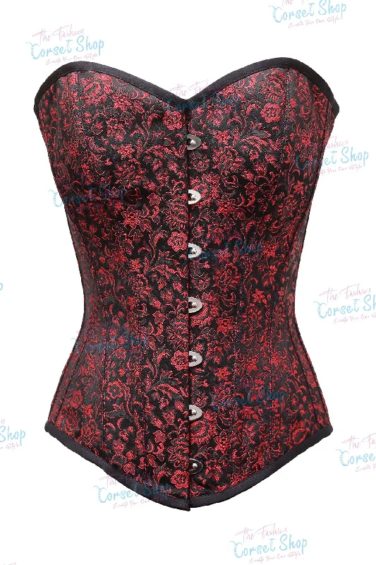 Black/Red Brocade