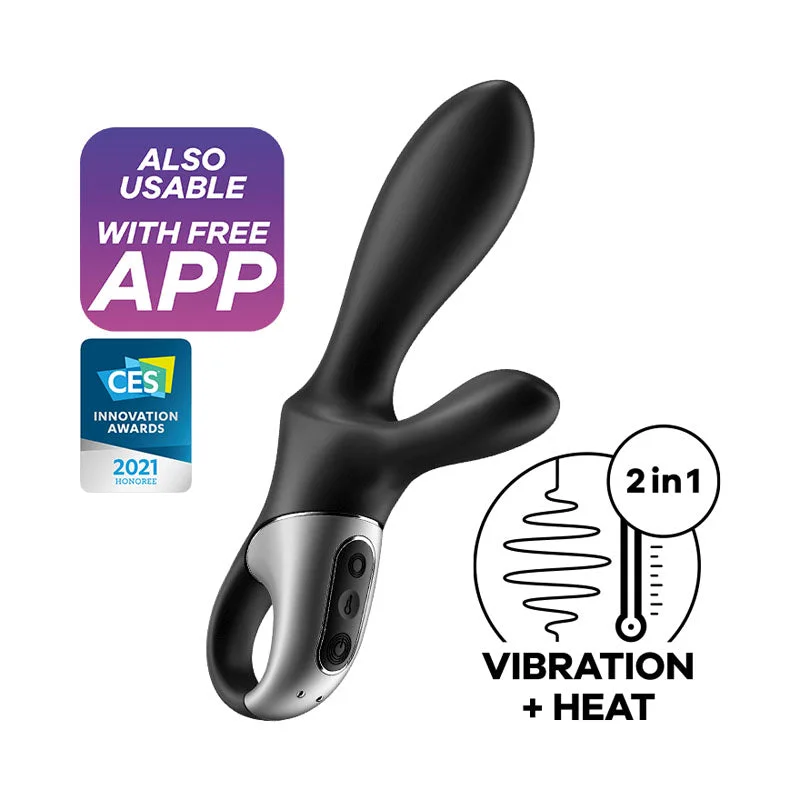 Vibrator cult vote-Satisfyer Heat Climax + Black USB Rechargeable Heating Anal Vibrator with App Control