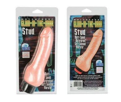 Vibrator soft feel-Waterproof Glow In The Dark Stud - Orange