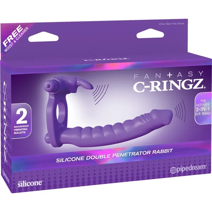 cock ring peak hours-Fantasy C-Ringz Vibrating Cock Ring Double Penetrator Rabbit Vibe Pipedream Products®