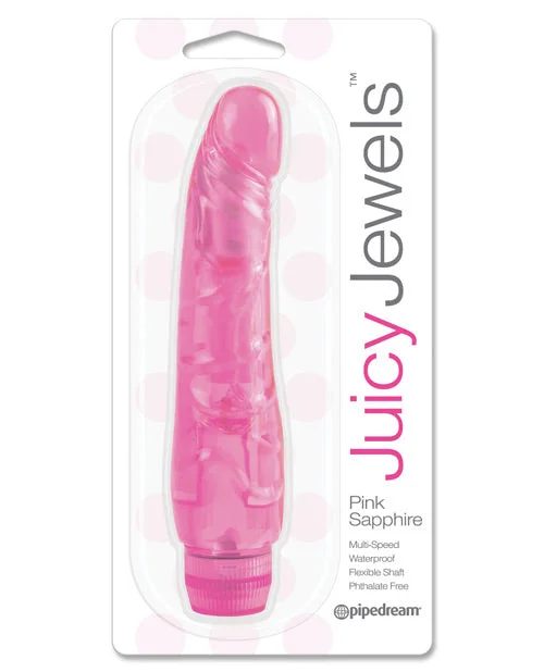 BDSM toy paddle adaptabilities-Juicy Jewels Pink Sapphire Vibrator - Dark Pink