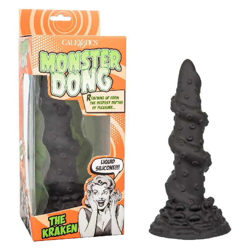 splash-safe-dildo-CalExotics Monster Dong The Kraken Silicone Dildo 8in