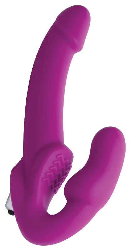 Vibrator wall plug-Evoke Vibrating Strapless Silicone Strap-on Dildo