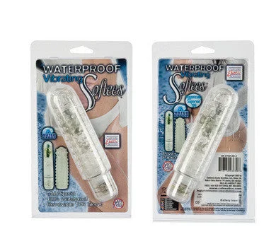 Vibrator low dime-Waterproof Vibrating Softees Stimulator - Clear