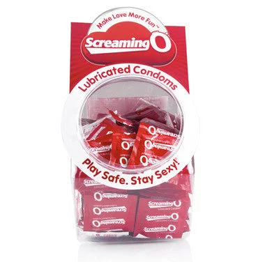 Sex toys for sensual delight-Screaming O Lubricated Condoms - 144 Count Fishbowl