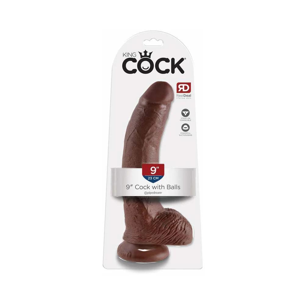 fortress-dildo-Pipedream King Cock 9 in. Cock With Balls Realistic Suction Cup Dildo