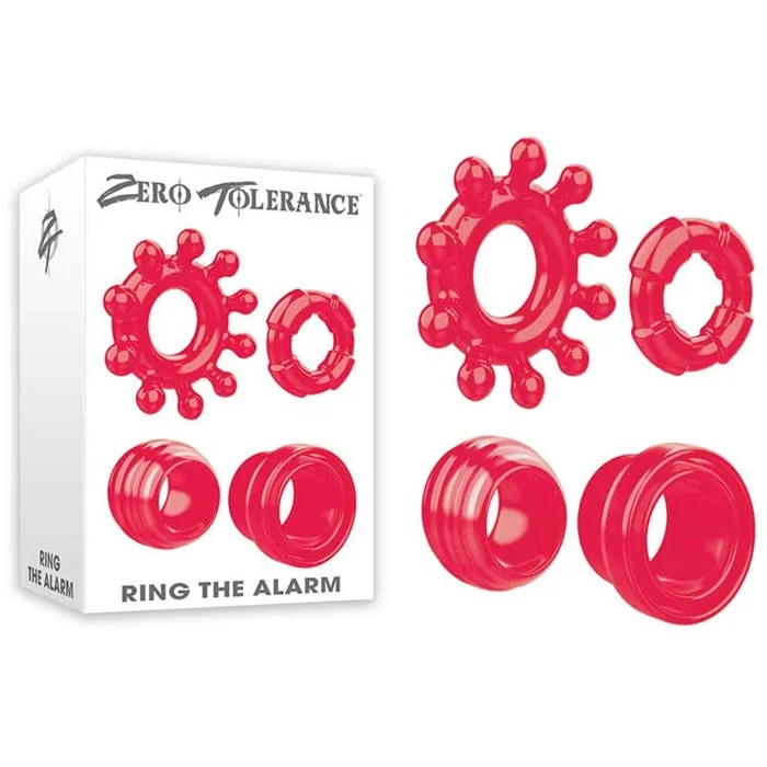 cock ring common flaws-Ring The Alarm Cock Rings 4pk by Zero Tolerance