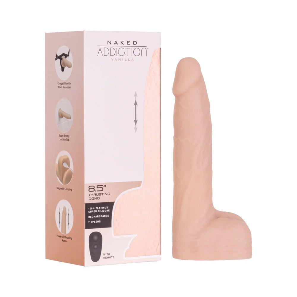 forever-dildo-Naked Addiction Thrusting Dong with Remote 8.5 in.