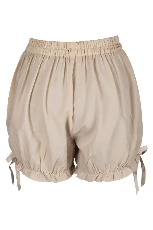 Silicone wave pulse rings-Beige Cotton Bloomers