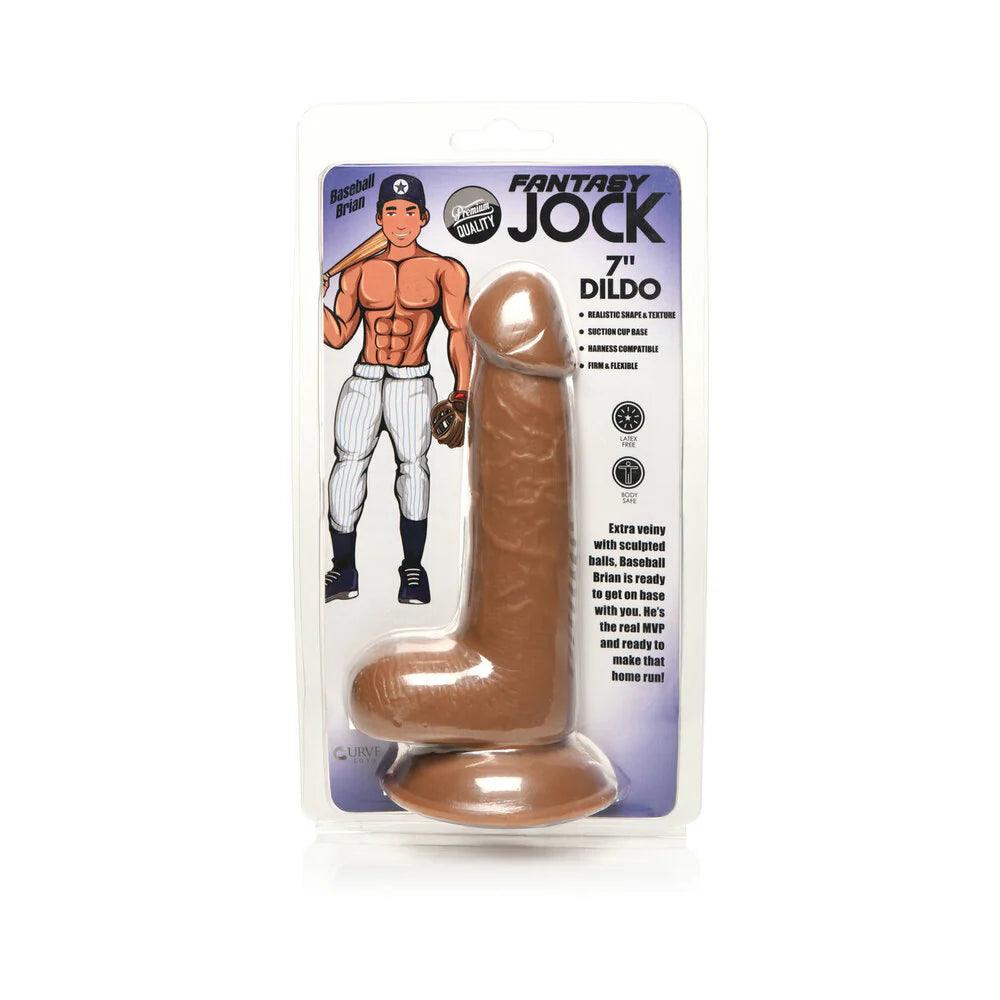 mist-proof-dildo-Jock Baseball Brian Dildo with Balls 7in