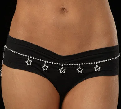 Sex toys with mild texture-Rhinestone Stars Belly Chain