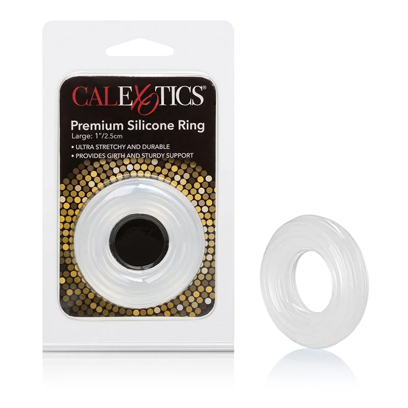 cock ring quick fix-Premium Silicone Cock Ring Large by Cal Exotics