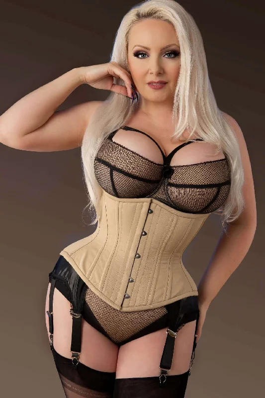 Corset in light emerald-Plus Size Artemis Hourglass Waist Training Corset In Nude