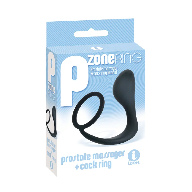 cock ring cautious step-P-Zone Prostate Massager & Cock Ring by Icon