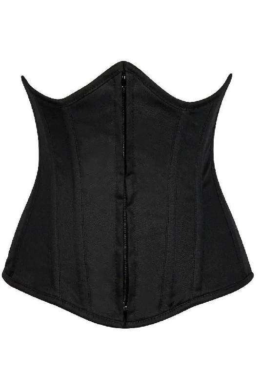 Sex toys for covert play-Lavish Black Cotton Underbust Corset