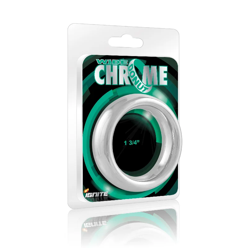 cock ring sure bet-Si-95030 COCK RING - WIDE CHROME DONUT (1.75in/44mm)