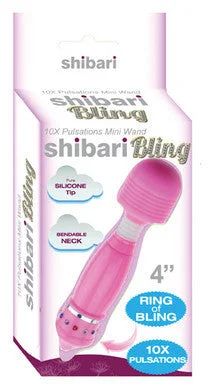 Vibrator travel case-Shibari Bling Pink Mini Wand