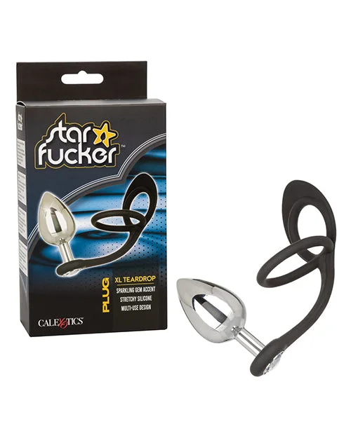 BDSM toy kit comforts-Star Fucker XL Teardrop Gem Plug