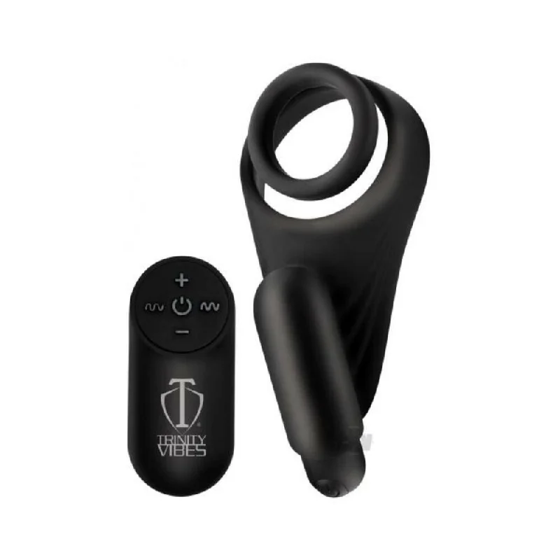 cock ring end-7x Silicone C-ring With Vibrating Taint Stimulator