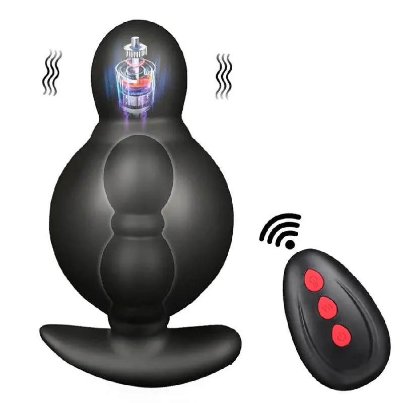 Vibrator hard shell-Remote Control Inflatable Butt Plug Vibrator