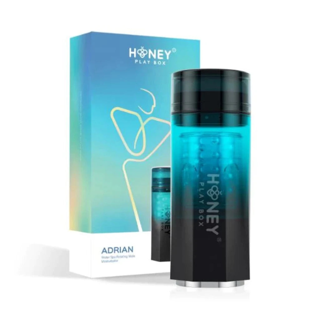 Clit vibes with rhythmic pulses-Honey ''Adrian'' Water Spa Rotating Auto Masturbator