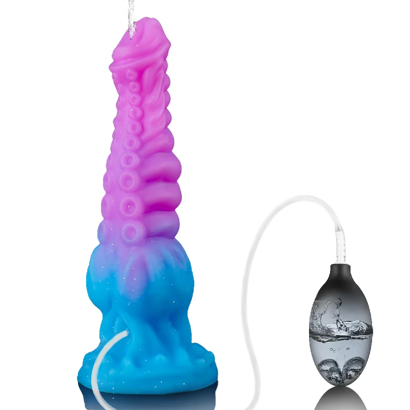 griffin-dildo-Akkoro 9.71" Squirting Tentacle Dildo With a Knot & Octopus Texture-Laphwing