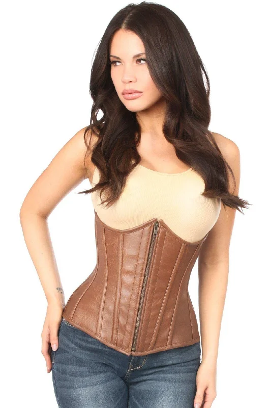 Sex toys for pair bonding-Top Drawer Faux Leather Underbust Corset