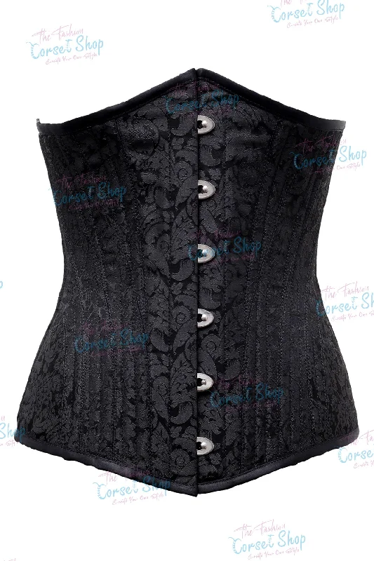 Corset top with sheer draping-Kaptein Waist Trainer Steel Boned Corset