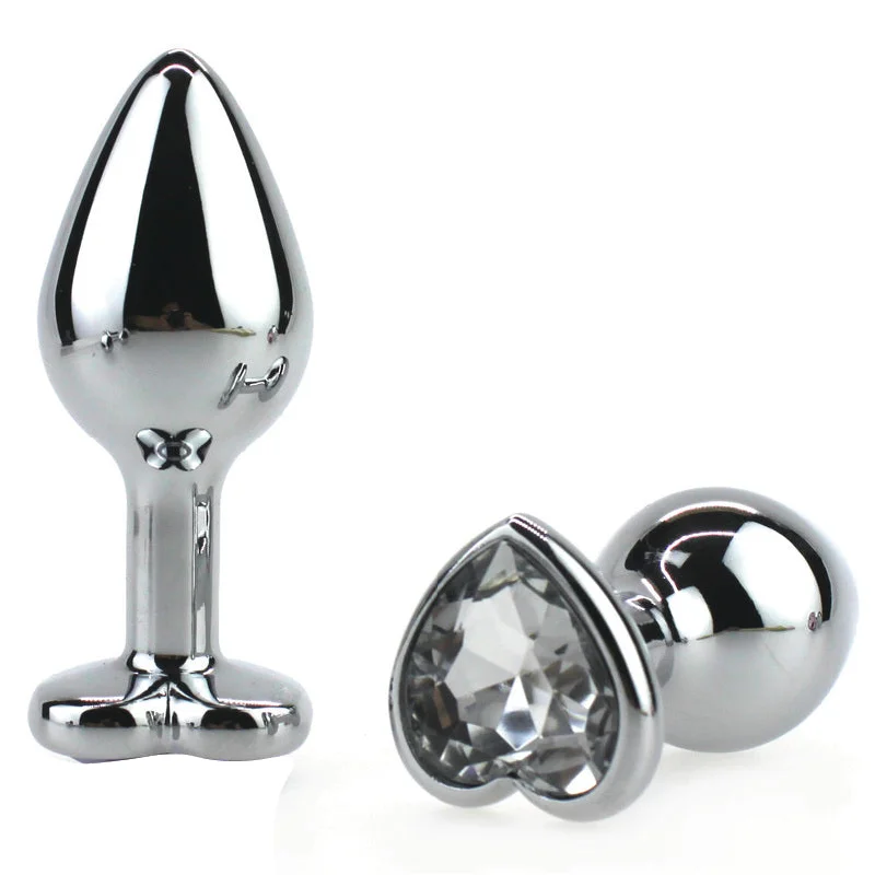 BDSM toy paddle strengths-Everyday Sexy Stainless Steel Heart Butt Plug Medium