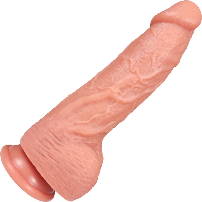 steal-dildo-The Farmer 7 Inch Silicone Realistic Dildo With Balls & Suction Cup Base By Fukena - Vanilla