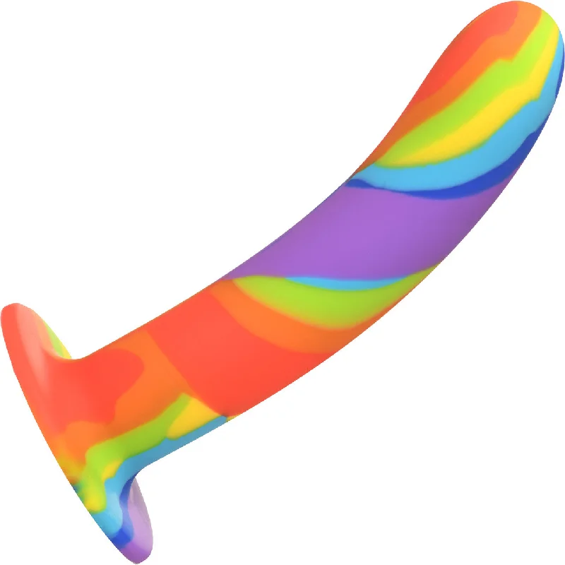 rust-dildo-Simply Sweet Rainbow 6.75" Silicone G-Spot Suction Cup Dildo