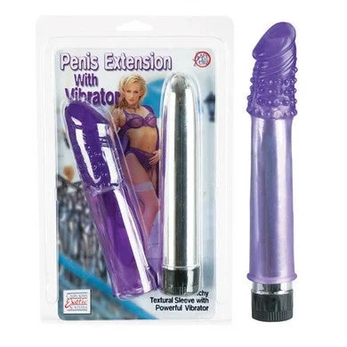 Vibrator wallet size-Penis Extension With Vibrator - Purple