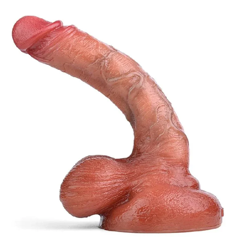 hefty-flesh-dildo-6.7 Inches Strong Suction Cup Silicone Dildo