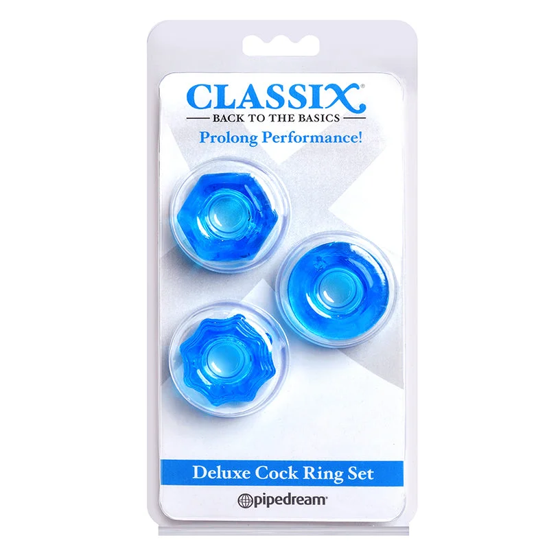 cock ring field test-Classix Deluxe Cock Ring Set 3pk Pipedream Products®