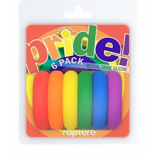 cock ring deep secrets-Pride Cock Rings 6pk by Rapture Novelties