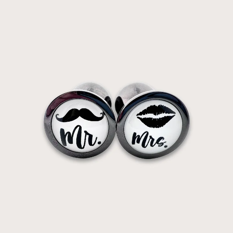 BDSM toy paddle flexibilities-His or Hers Butt Plugs Featuring a Mustache or Sexy Lips