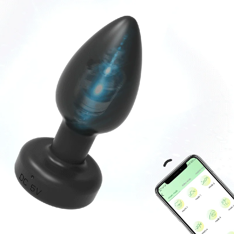 BDSM toy rope portabilities-Vibrating Butt Plug 10 Vibration Modes Rotate Design Soft Prostate Massager Sex Toys Anal Plug