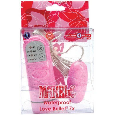 Vibrator cord plug-Marble Waterproof Love Bullet 7X - Pink