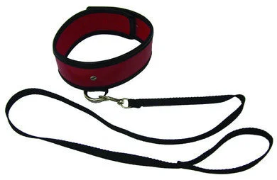 BDSM toy chain curves-Sex and Mischief Red Leash and  Collar