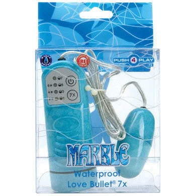 Vibrator stately vibe-Marble Waterproof Love Bullet 7X - Blue